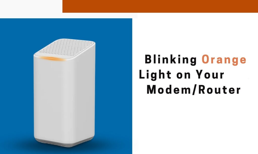 What does the blinking orange light on an Xfinity router generally indicate?