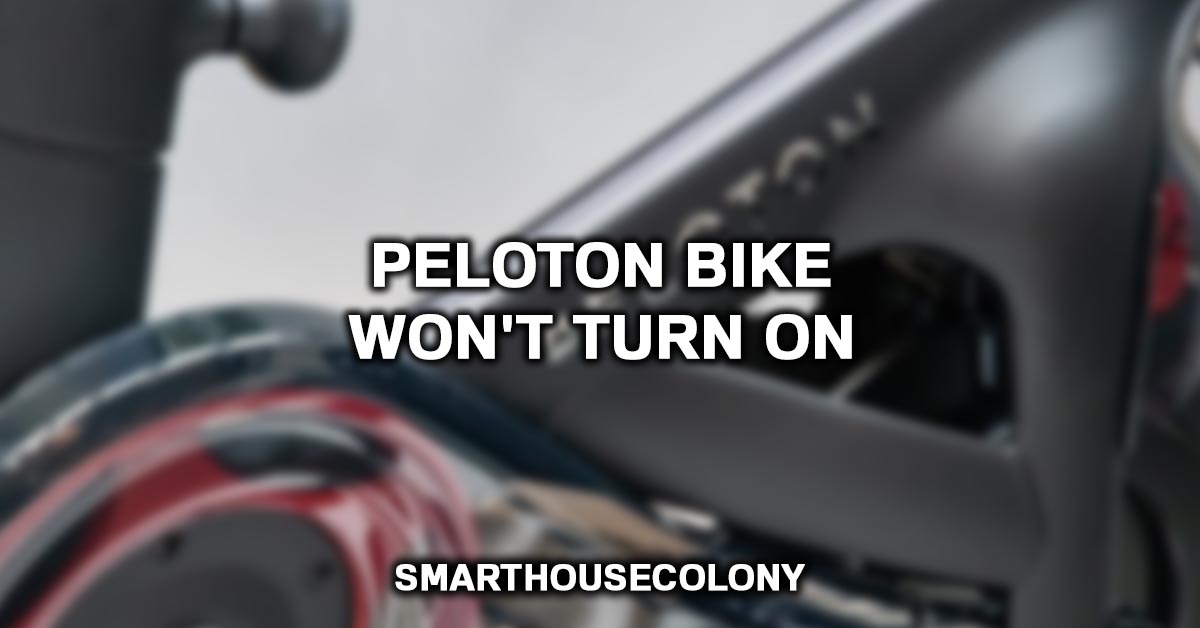 Peloton Bike Won't Turn On